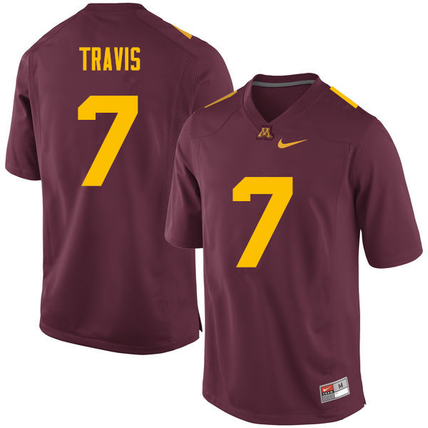 Men #7 Damarius Travis Minnesota Golden Gophers College Football Jerseys Sale-Maroon